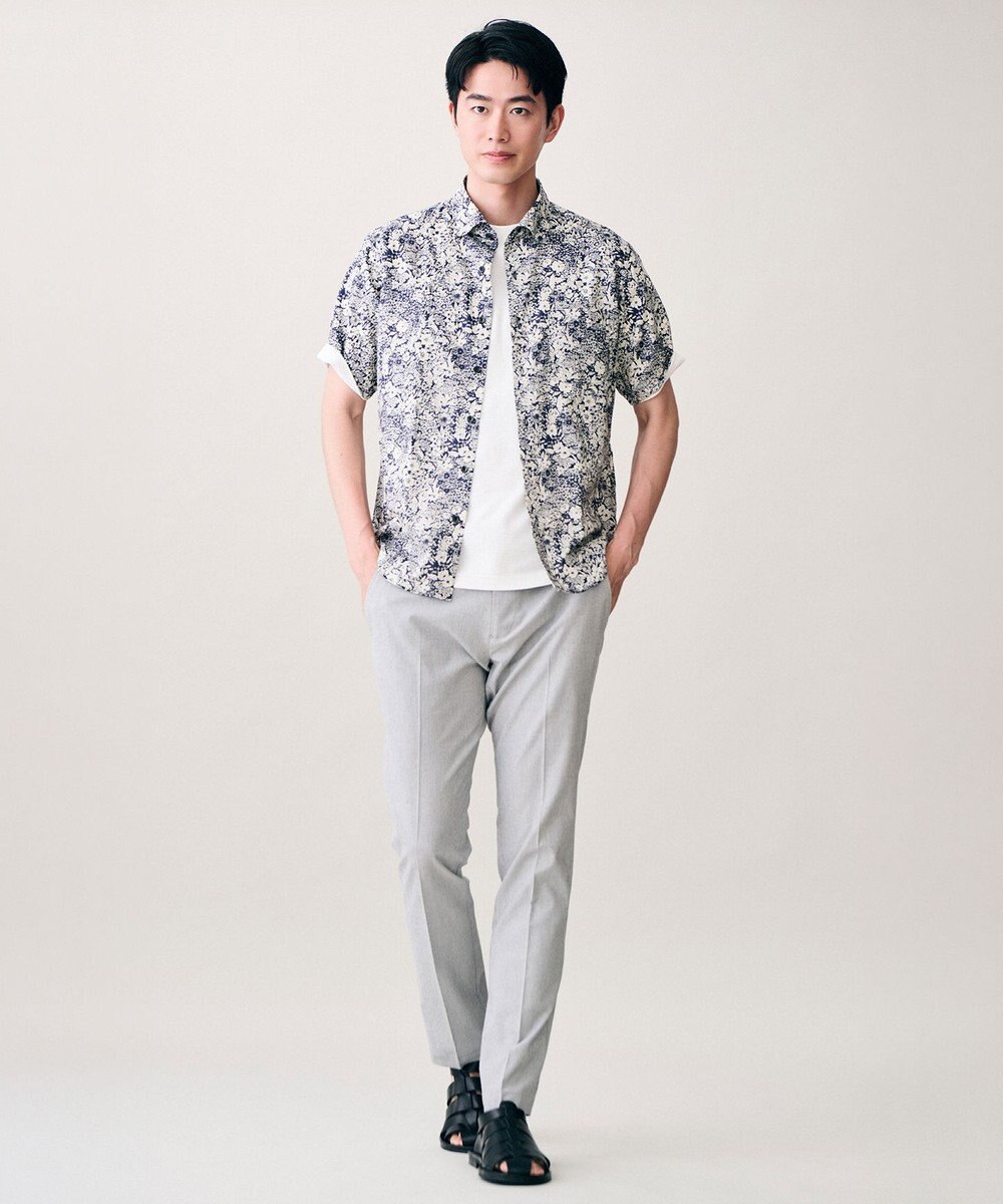 JOSEPH ABBOUD 【オリジナルジャージ生地/サラリ清涼/上質感】コンパクトブロックリンクス ドレス Ｔシャツ 