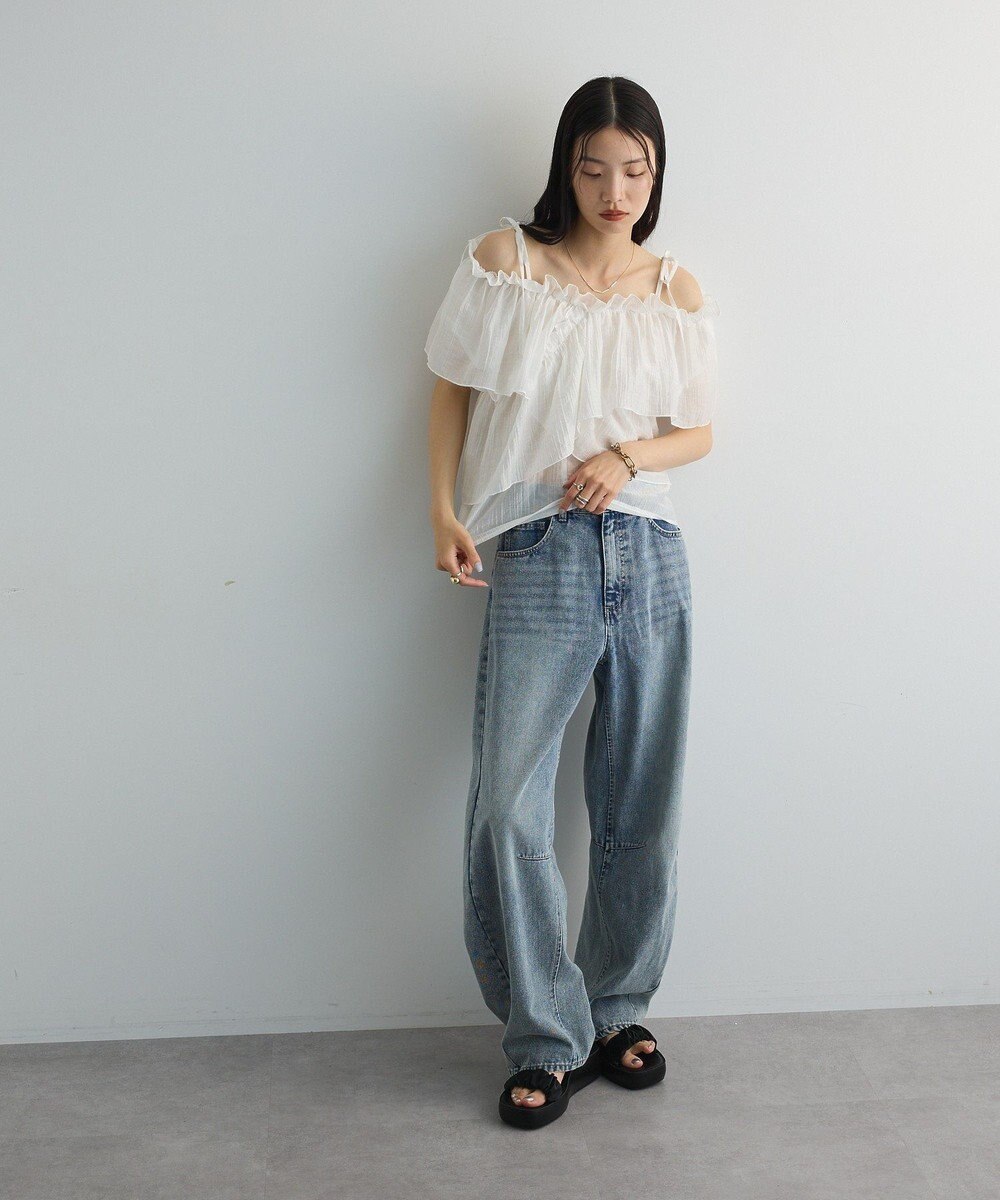 Green Parks マルチＷＡＹオフショルフリルブラウス 