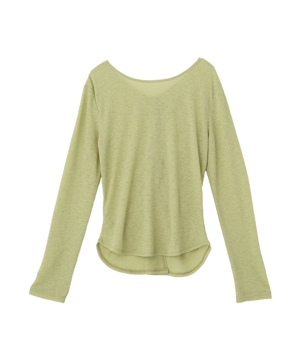 earth music&ecology 【予約】シアーワッフルタックボタントップス 