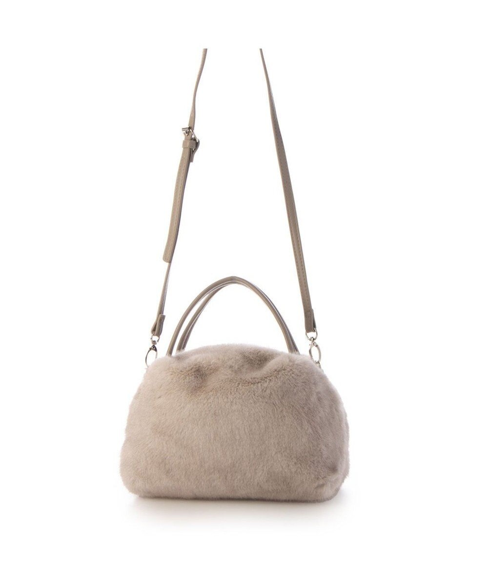 UNBILLION カシュカシュ cachecache / ミンク風エコファー2wayボックストート 