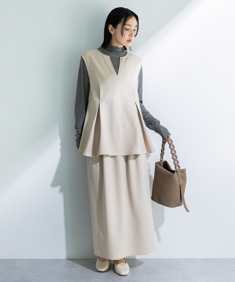 Green Parks 楽ちんリップルＩラインスカート 