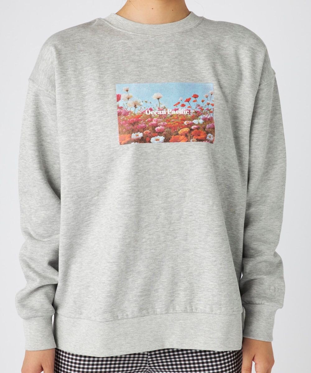 OP／FILA 【ocean pacific】Daily Cozy/あったか裏起毛フォトプリントスウェット 