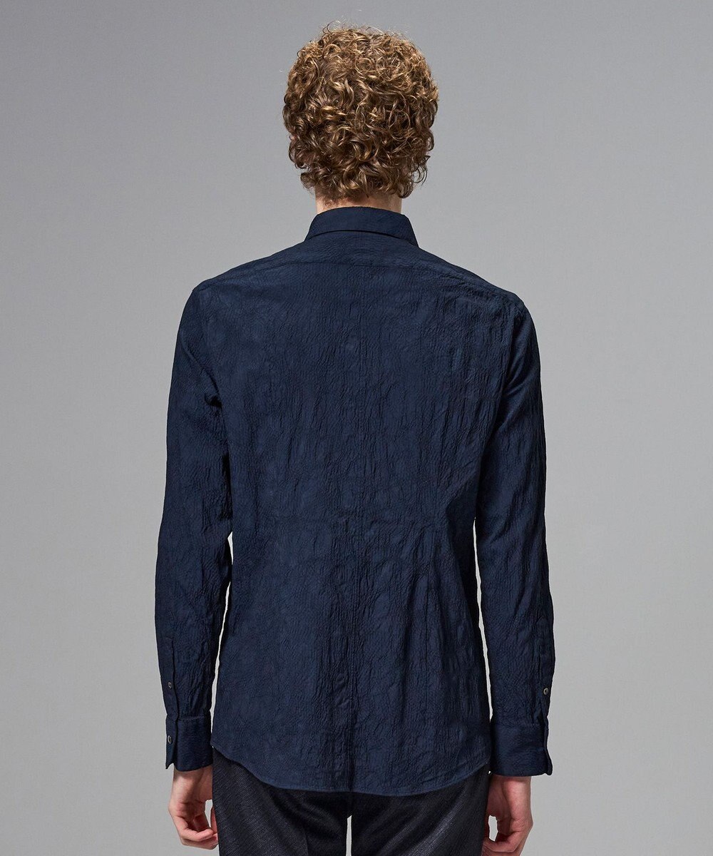 JOSEPH HOMME アブストラクトジャガードストレッチ　レギュラーカラーシャツ 