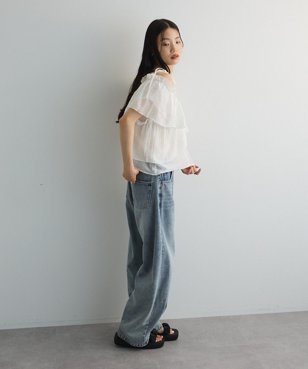 Green Parks マルチＷＡＹオフショルフリルブラウス 