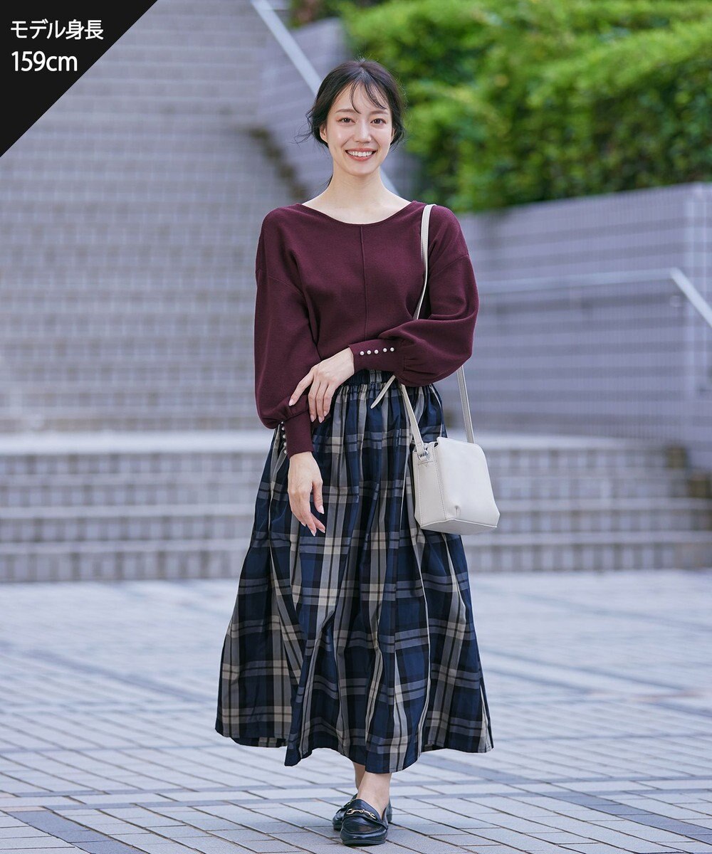 Tiaclasse 【洗える】2WAYパール釦ニットトップス 