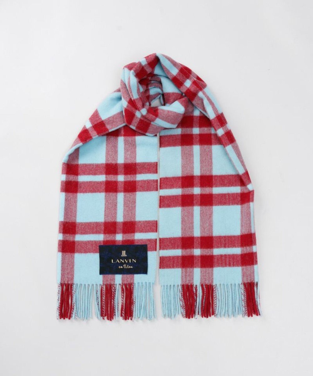 AURORA 【 LANVIN en Bleu （ランバン オン ブルー）】チェックウールストール 