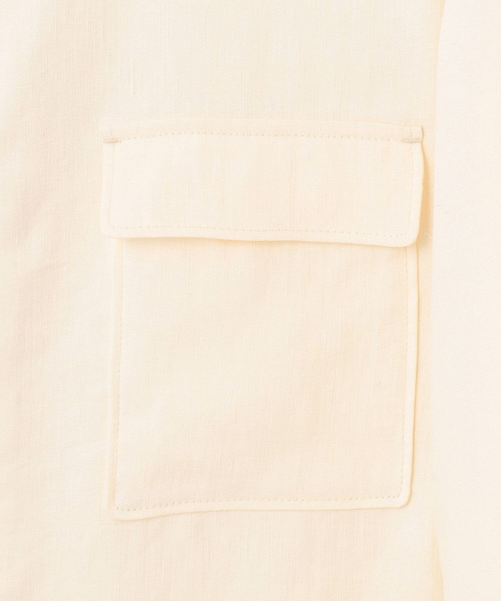 自由区 【XSサイズ～/洗える】ブライトリネンファイユ ジップアップブルゾン 