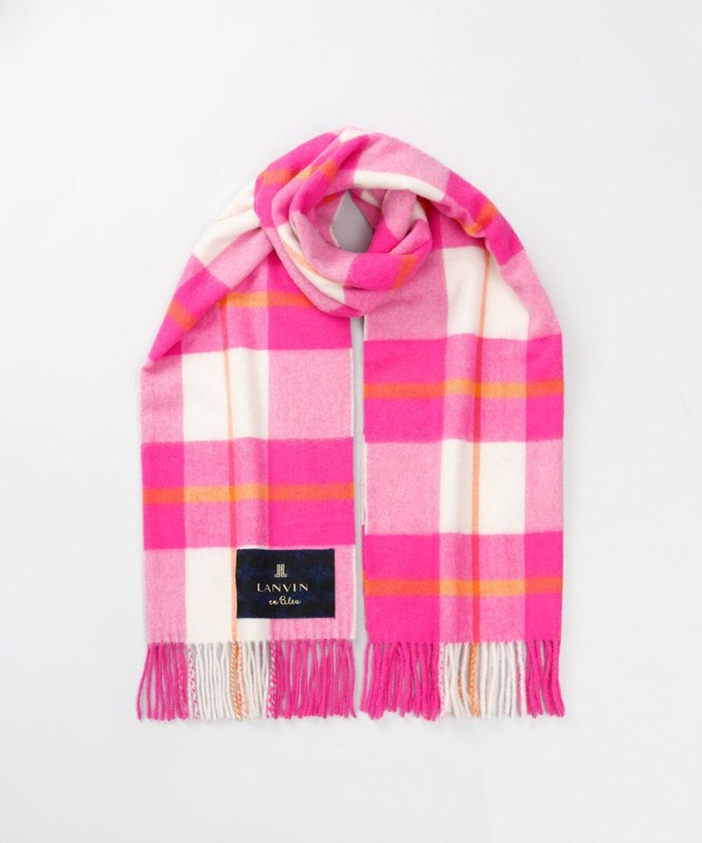AURORA 【 LANVIN en Bleu （ランバン オン ブルー）】チェックウールストール 