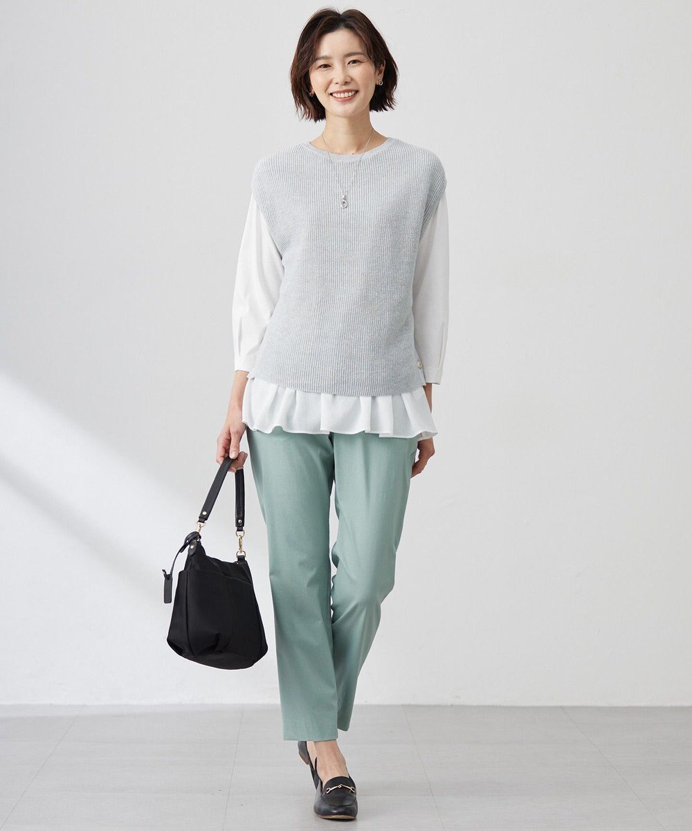 J.PRESS LADIES S 【洗える】Linen Cotton Vest  ニット ベスト 