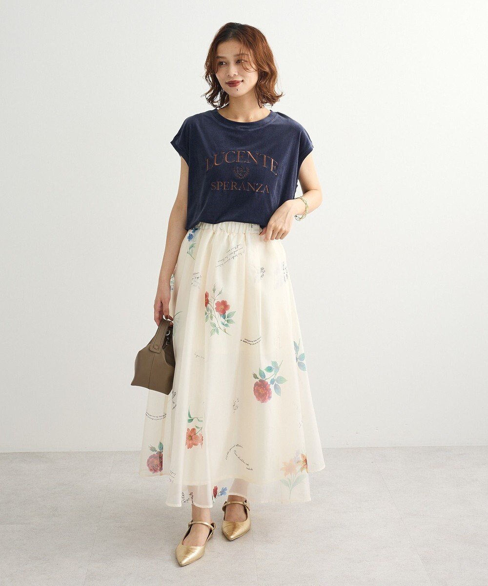 Green Parks ・ＳＵＧＡＲ　ＳＰＯＯＮ　フラワーｐｔシアーフレアスカート 