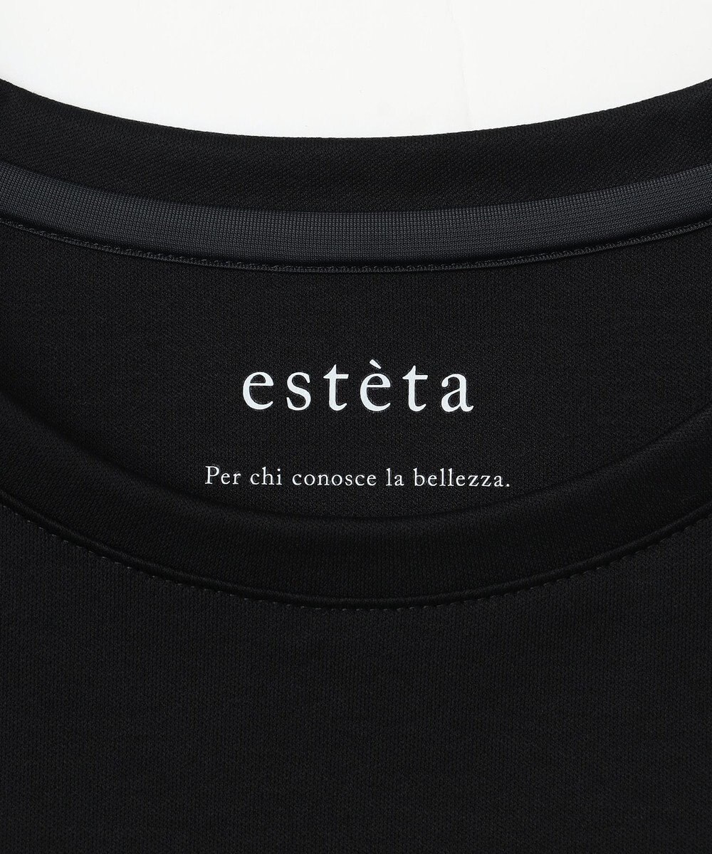 23区 【エステータ】スーピマコットン プレミアムジャージー 半袖クロップド丈Tシャツ 