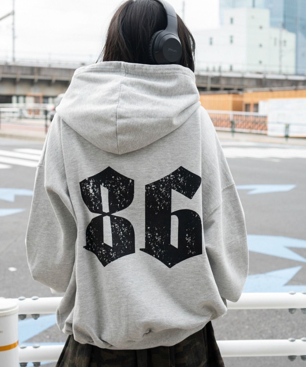 WEGO 【ユニセックス着用ITEM】グラフィックバルーンクロップドプルパーカー 