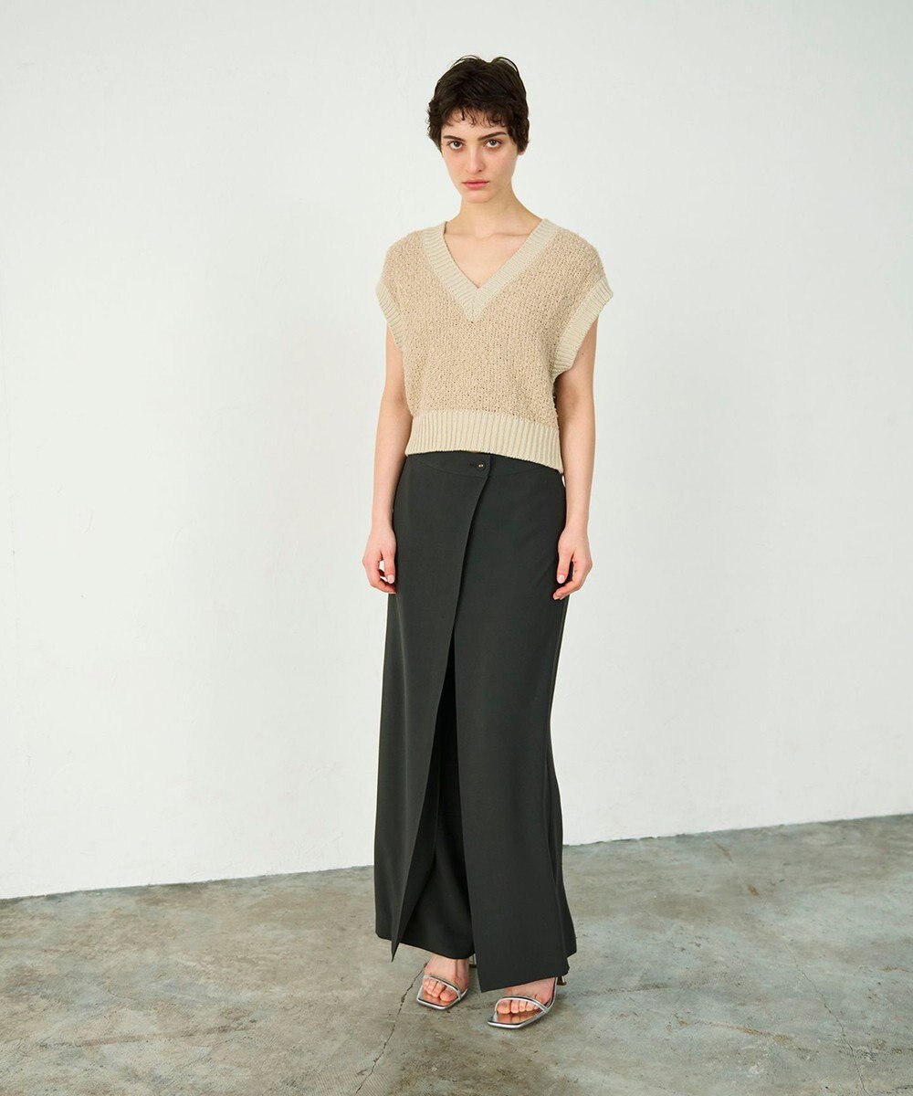 GRACE CONTINENTAL カノコショートニットトップ 