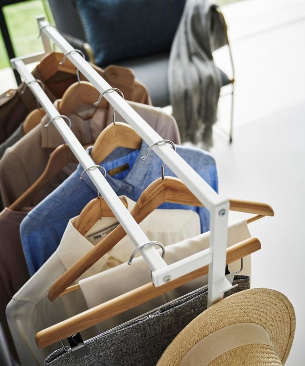 tower 収納力アップハンガーラック タワー 2段 ホワイト 