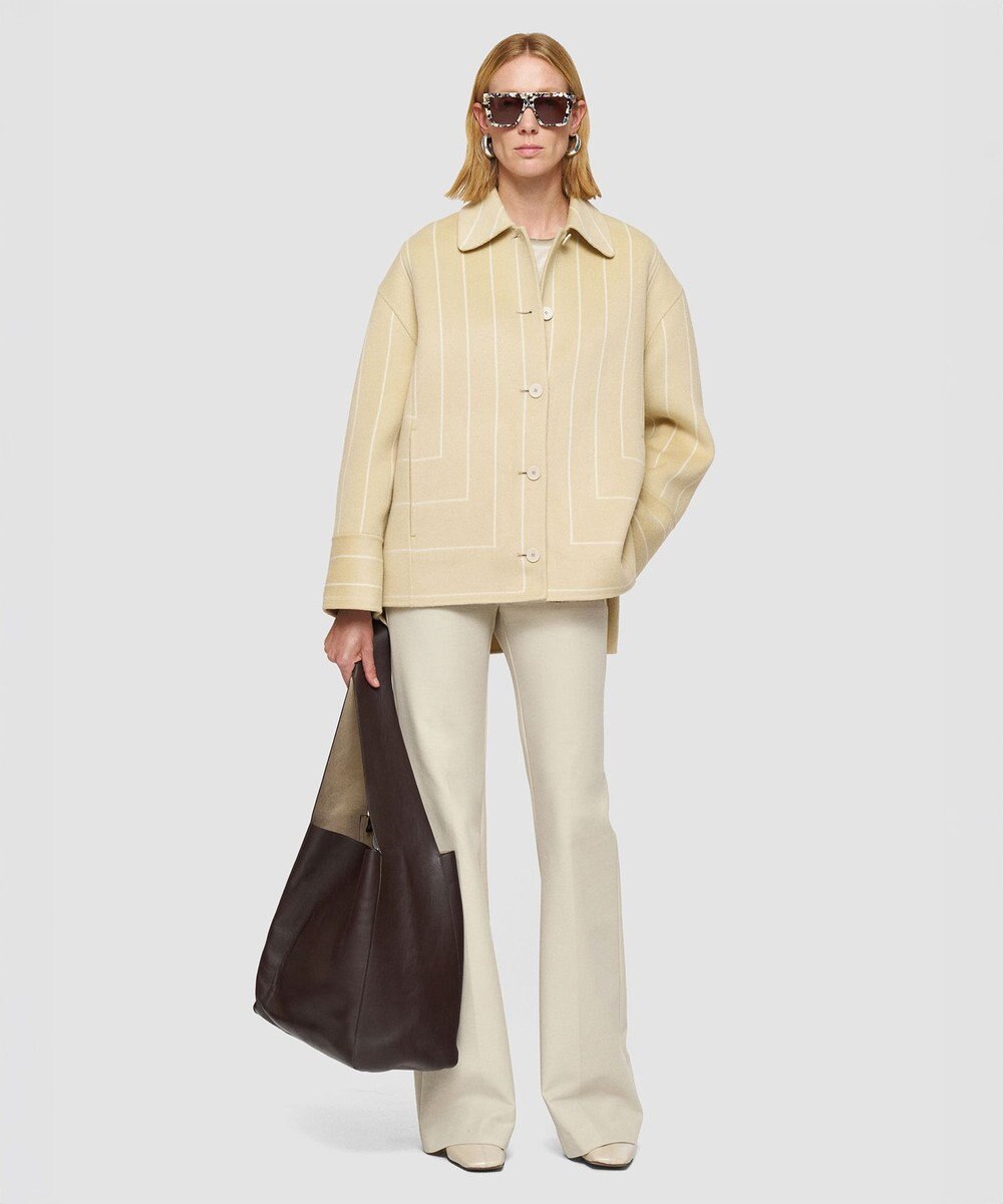 JOSEPH ジオメトリック ダブルフェイス ウールコート 