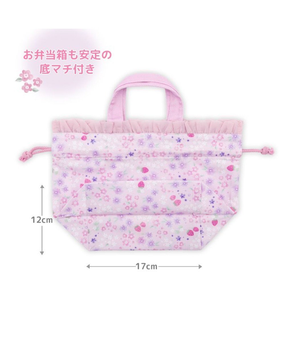 Mother garden マザーガーデン 野いちご ランチ巾着 《小花いちご柄》 