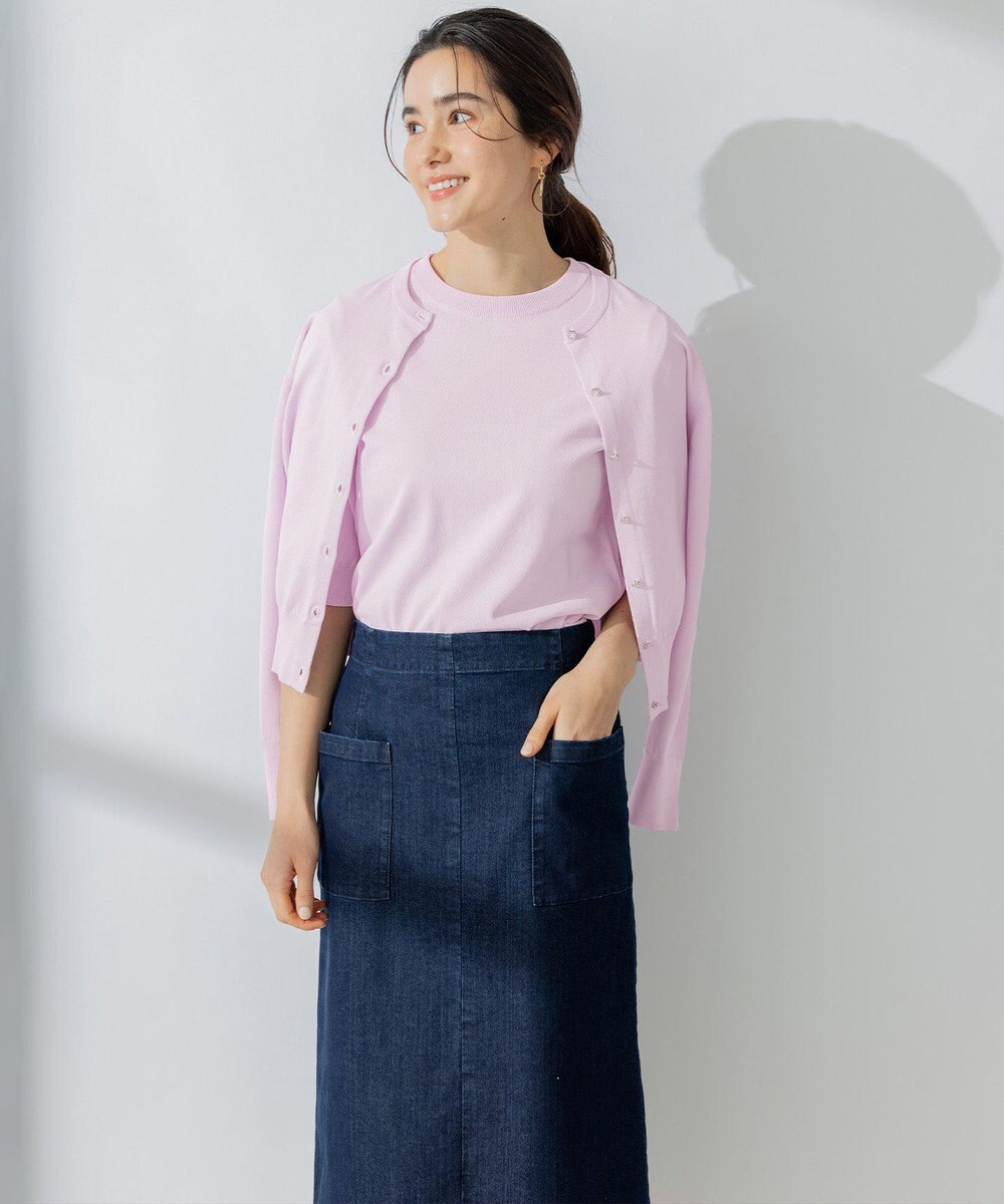 組曲 【8色展開・アンサンブル対応】ブーケカラーカーディガン 