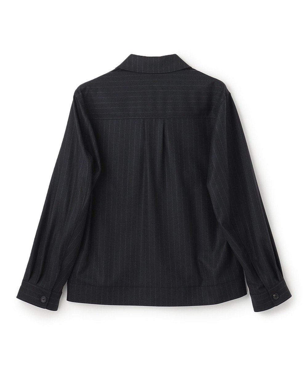 JOSEPH HOMME SAXONY PINSTRIPE ZIP UP JACKET 