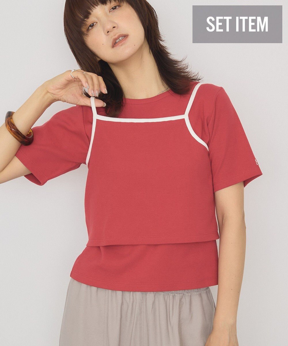AMERICAN HOLIC 【2点セット】配色キャミ＋Tシャツ 