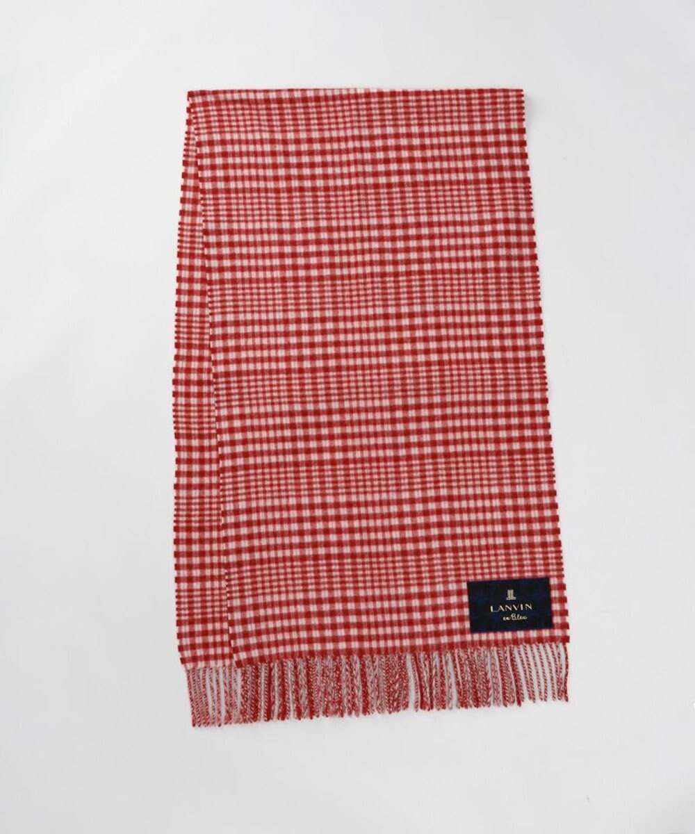 AURORA 【 LANVIN en Bleu （ランバン オン ブルー）】チェックウールストール 