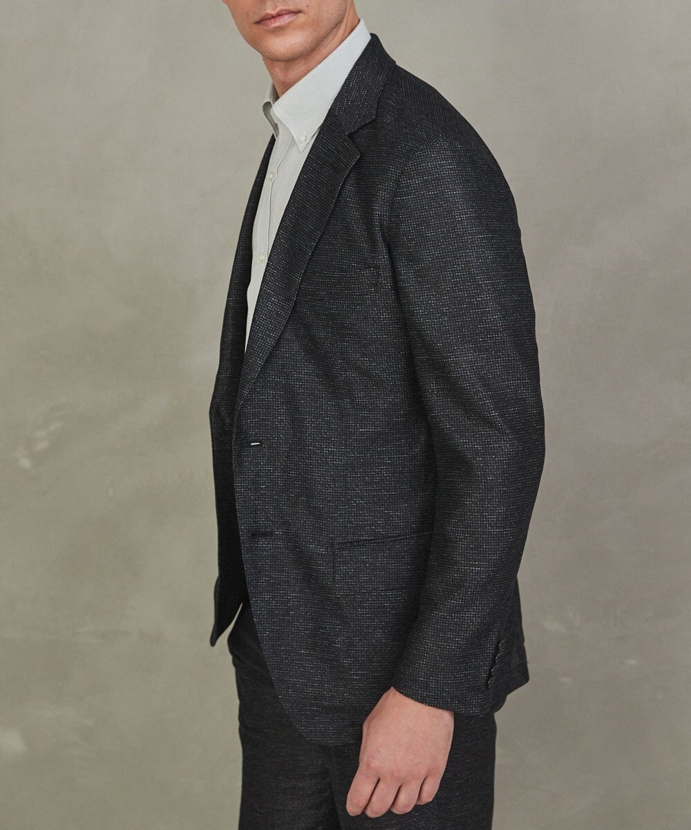 GOTAIRIKU 新素材セットアップ【通気性抜群/洗える/シワになりにくい】カラミプリントストレッチセットアップ ジャケット 