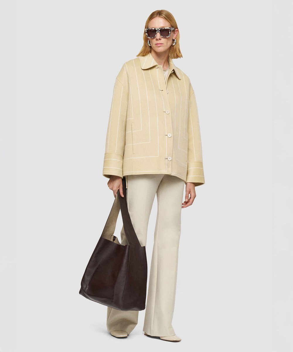 JOSEPH ジオメトリック ダブルフェイス ウールコート 