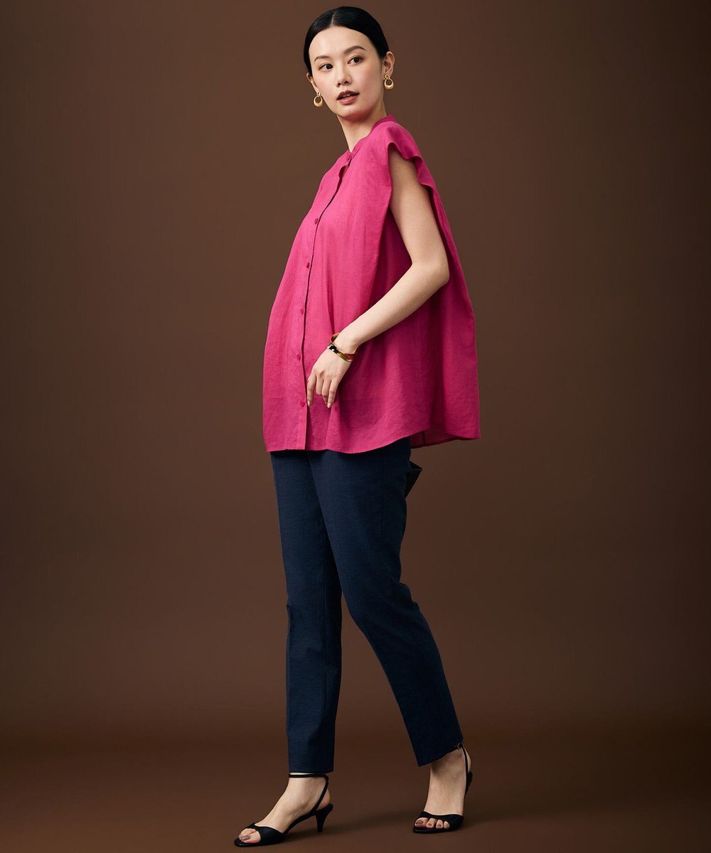 自由区 S 【SHIHOさん着用・昨年大好評・新色追加・後ろウエストゴム】シェルタリングテーパード パンツ 