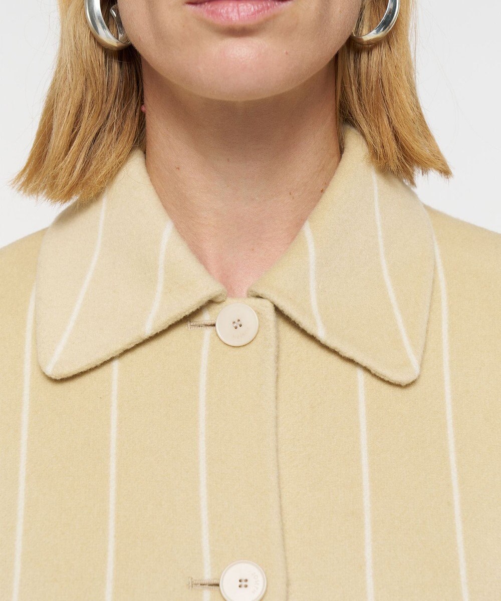 JOSEPH ジオメトリック ダブルフェイス ウールコート 