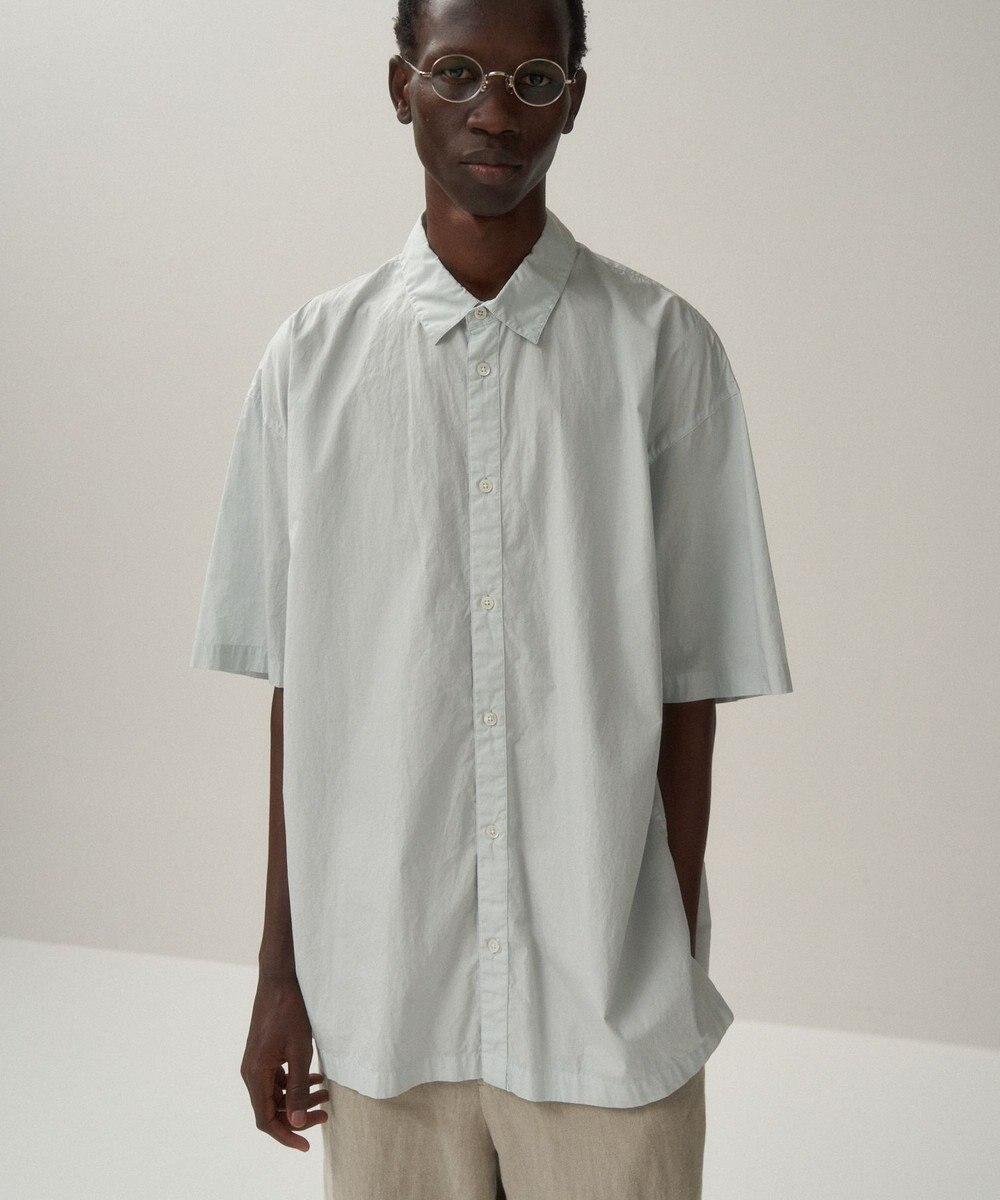 ATON COTTON LAWN | オーバーサイズショートスリーブシャツ - UNISEX 
