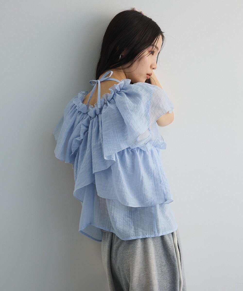 Green Parks マルチＷＡＹオフショルフリルブラウス 