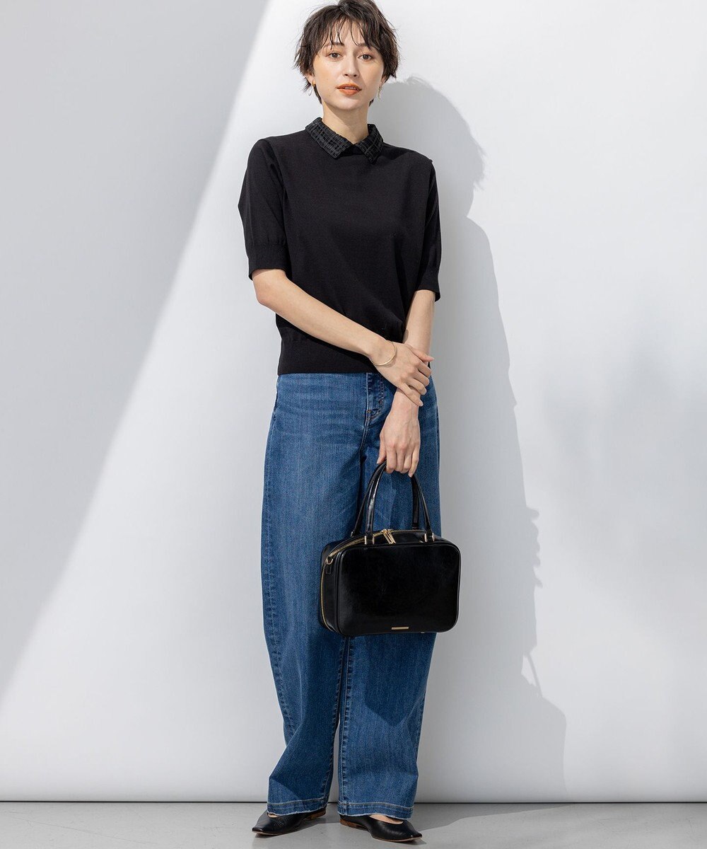 23区 【接触冷感】23区DENIM サマー ストレート ワイド パンツ 