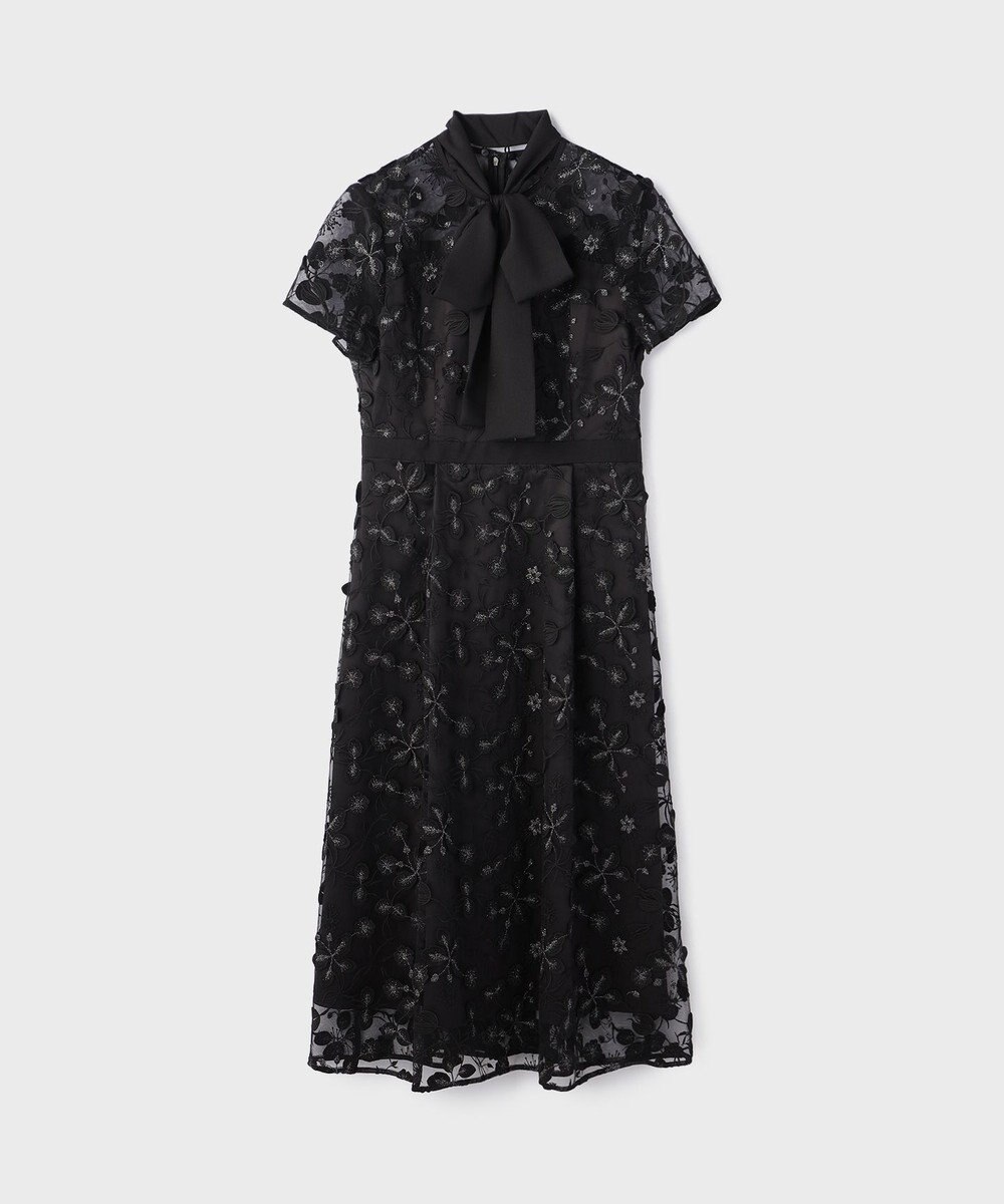 GRACE CONTINENTAL フラワ－フレアドレス 