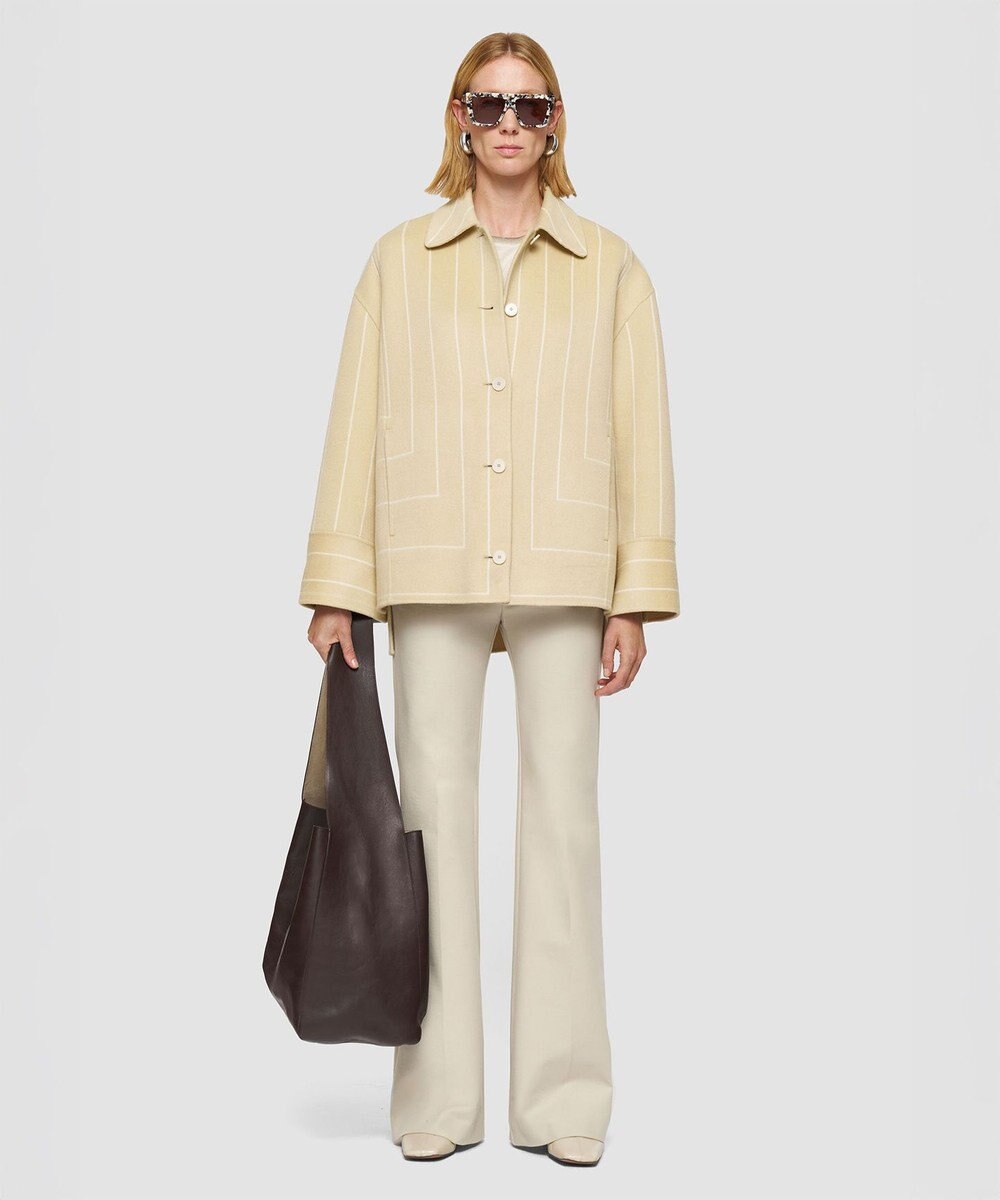 JOSEPH ジオメトリック ダブルフェイス ウールコート 