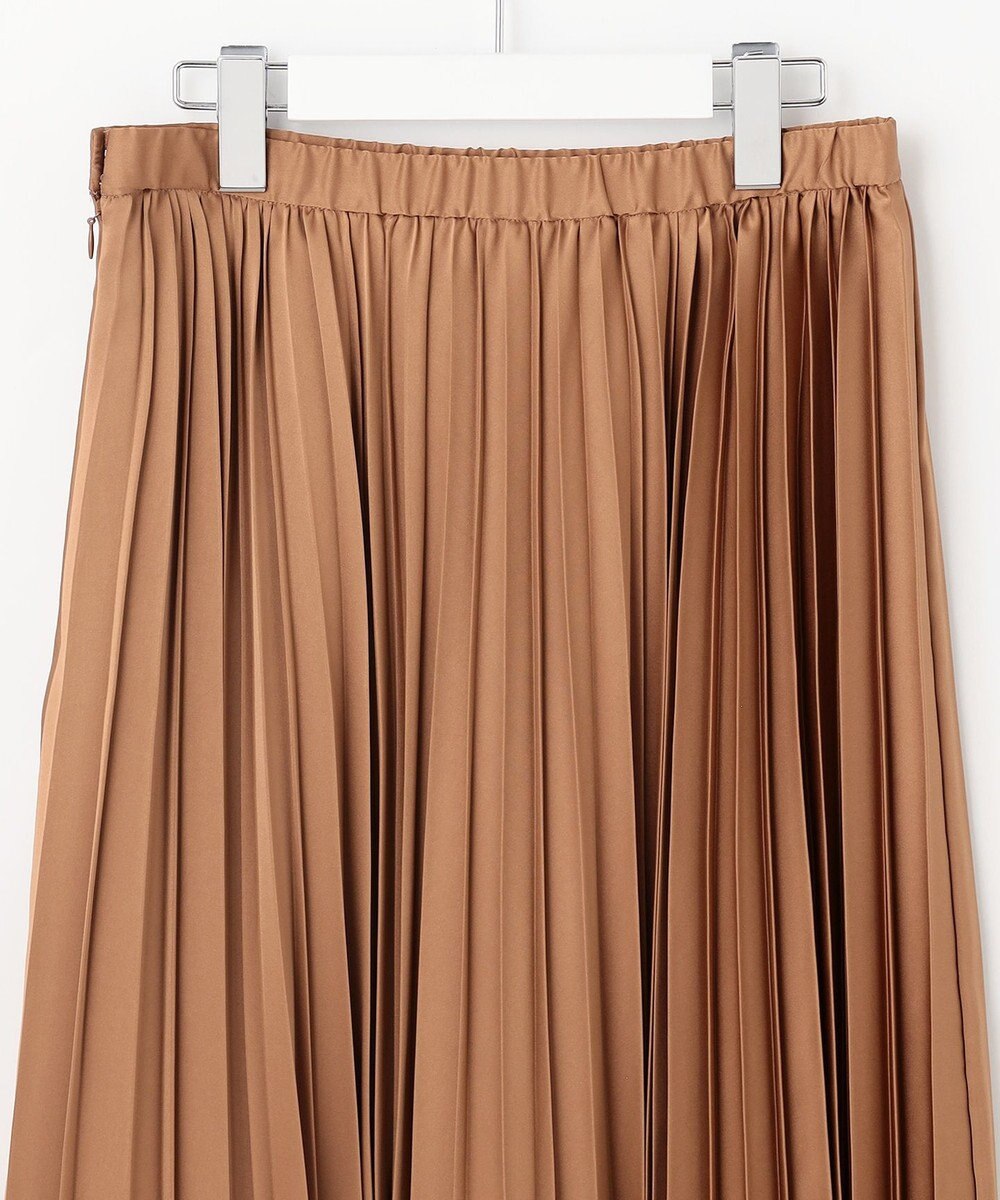 自由区 【洗える】ロイヤルサテン プリーツスカート 