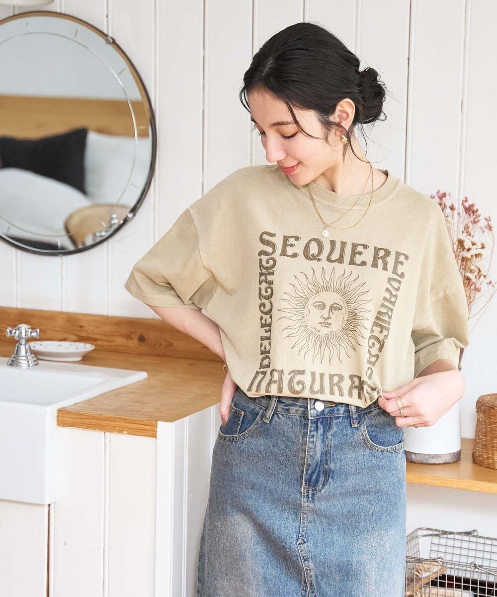 WEGO 【新色追加/ユニセックス着用アイテム/手洗い可/SMLサイズ展開】ピグメントグラフィックT（S） 