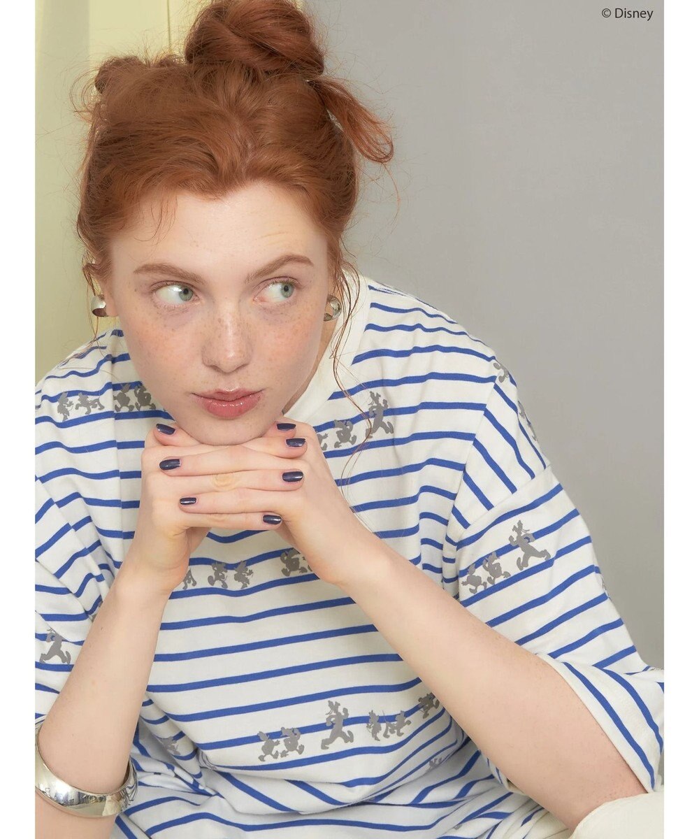 AMERICAN HOLIC 発砲プリントボーダーＴシャツ／Ｄｉｓｎｅｙ 