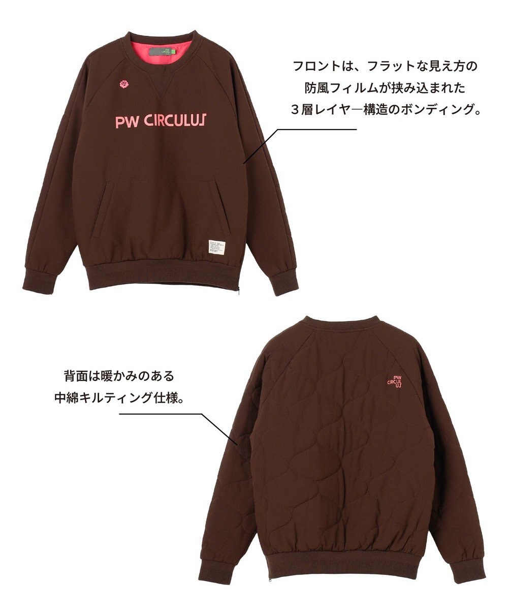 PW CIRCULUS 【3層レイヤー構造ボンディング×中綿キルティング】【WOMEN】中綿プルオーバー  ゴルフウェア レディース 
