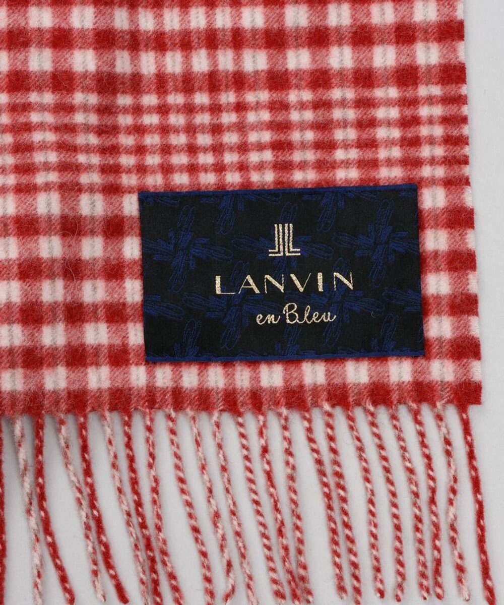 AURORA 【 LANVIN en Bleu （ランバン オン ブルー）】チェックウールストール 