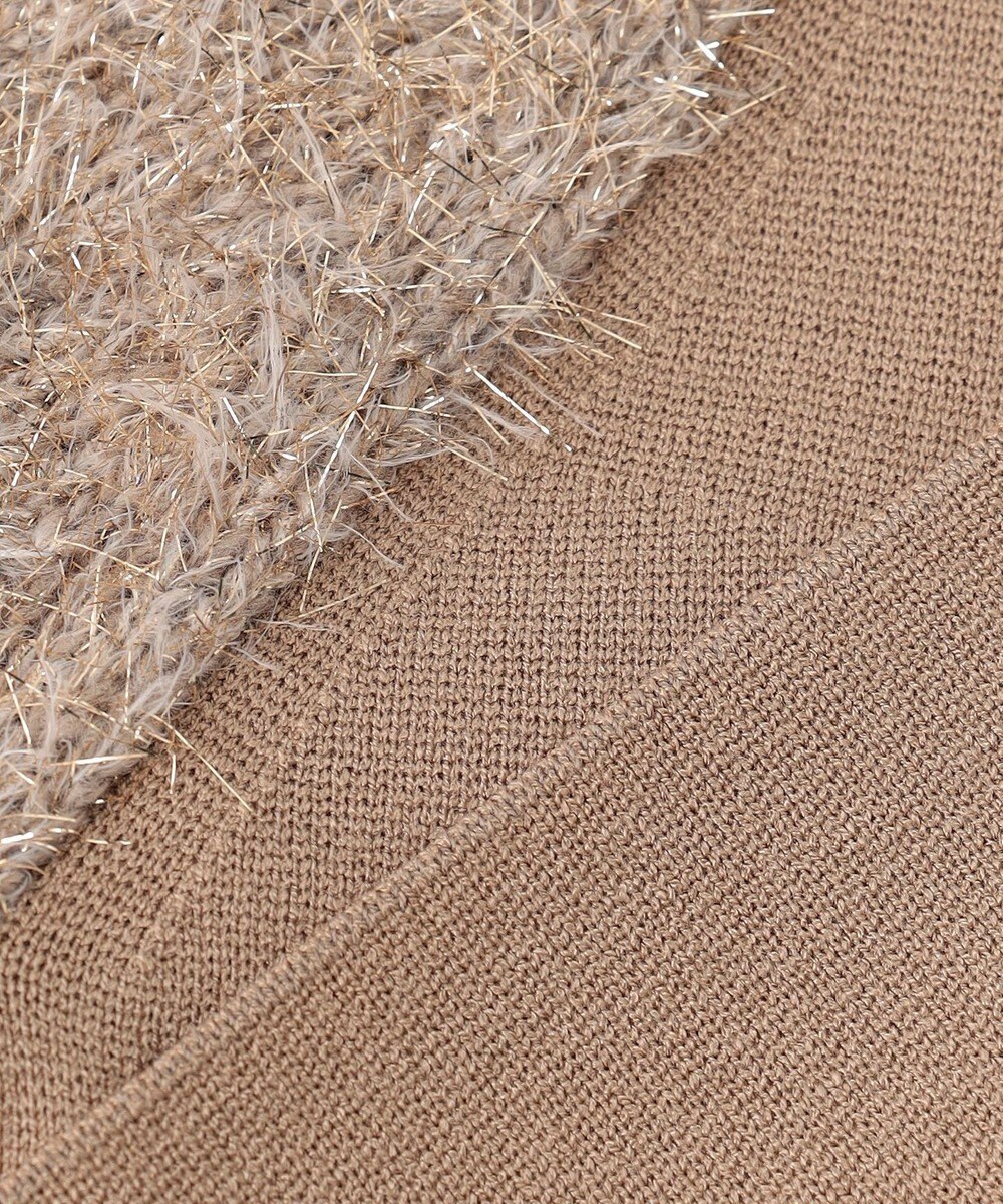 自由区 L 【洗える】フェザーラメ ニット 