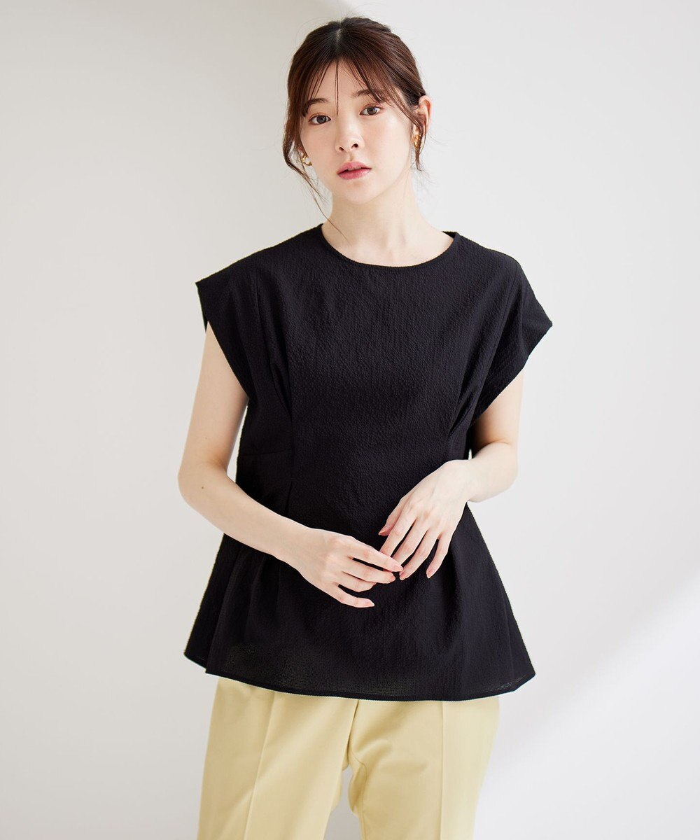 ANY SIS L 【洗える】カラミタンブラータック ブラウス 