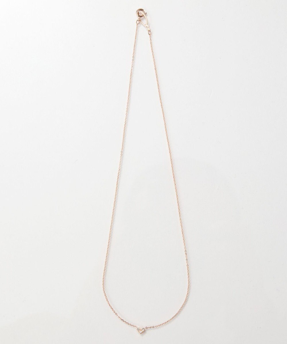 Phoebe 【金属アレルギー対応】スリービジューミニハートネックレス 