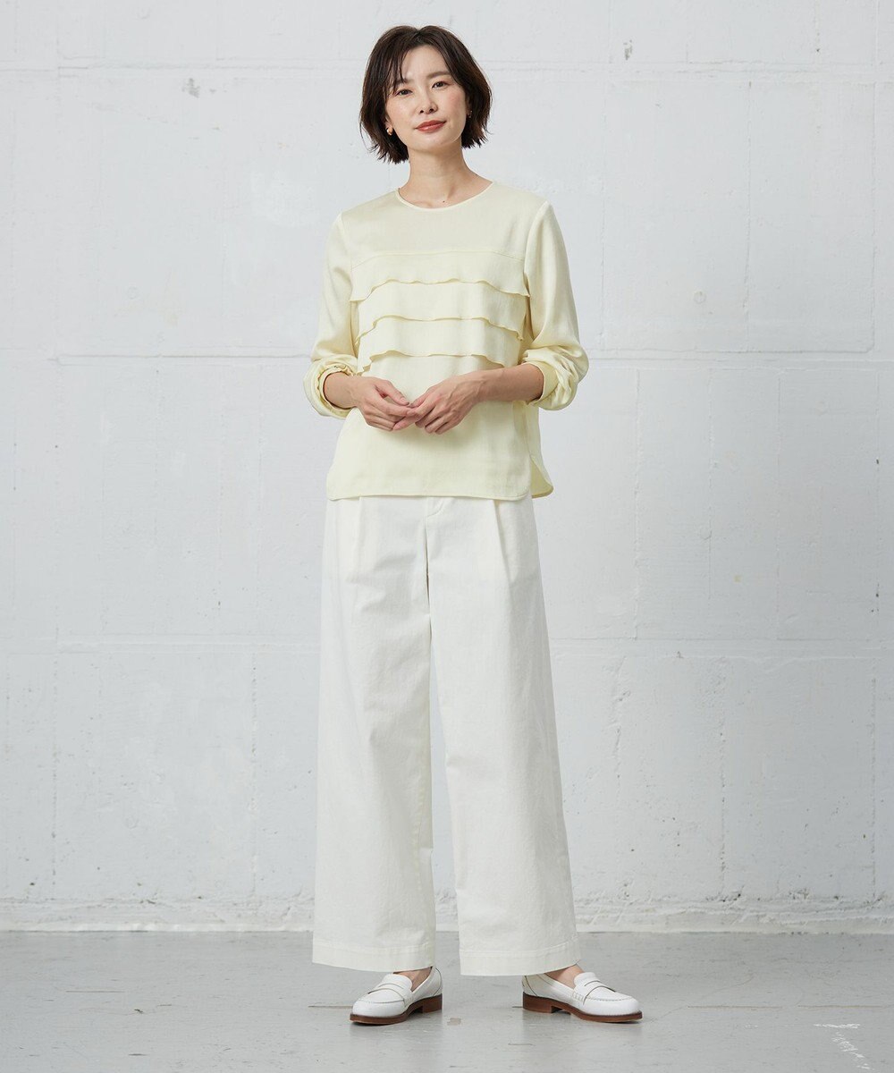 J.PRESS LADIES 【洗える】ヴィンテージWAVE ブラウス 