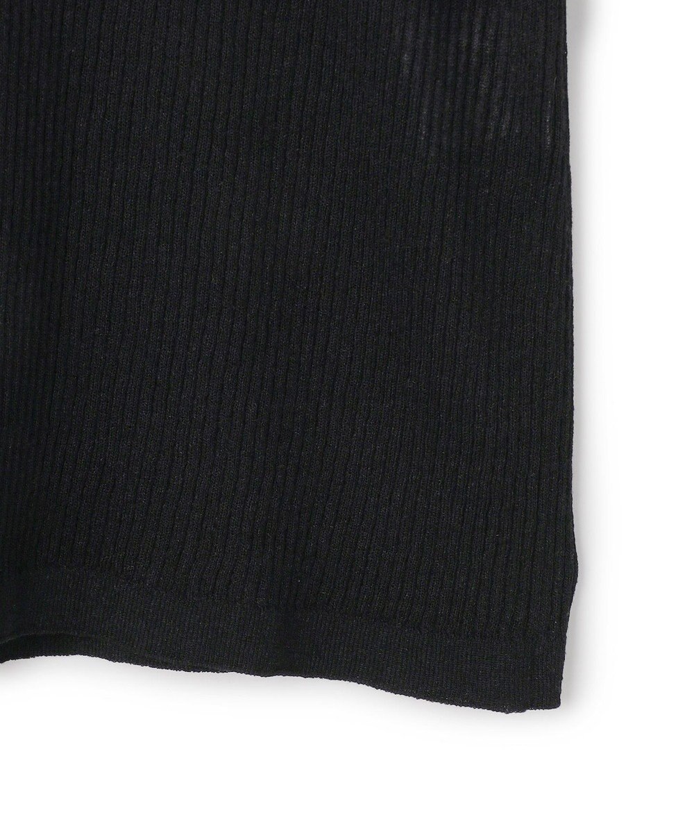 ICB L 【先行予約】 リネンブレンドシアー クルーネックリブニット 