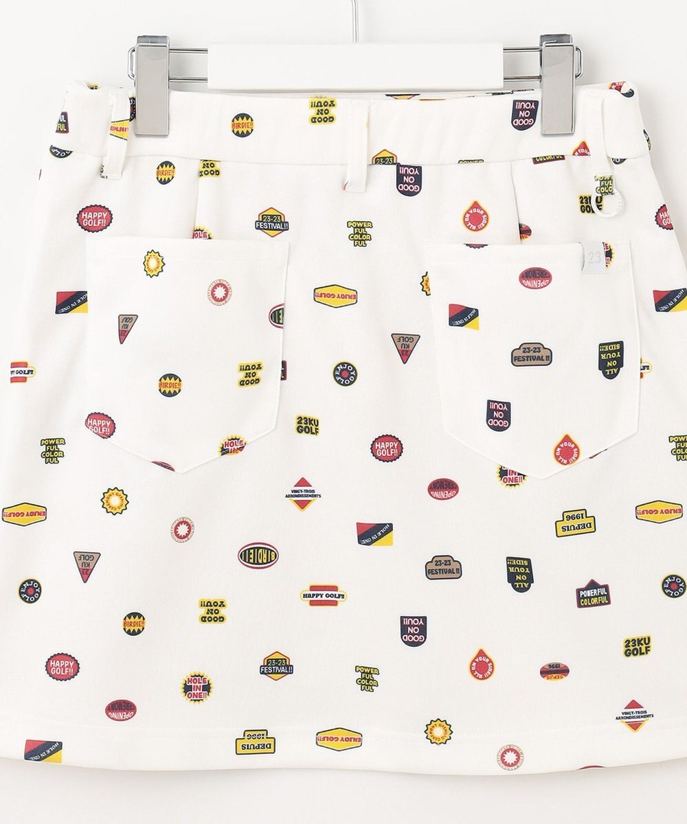 23区GOLF 【WOMEN】【吸水速乾】ステッカープリント スカート 