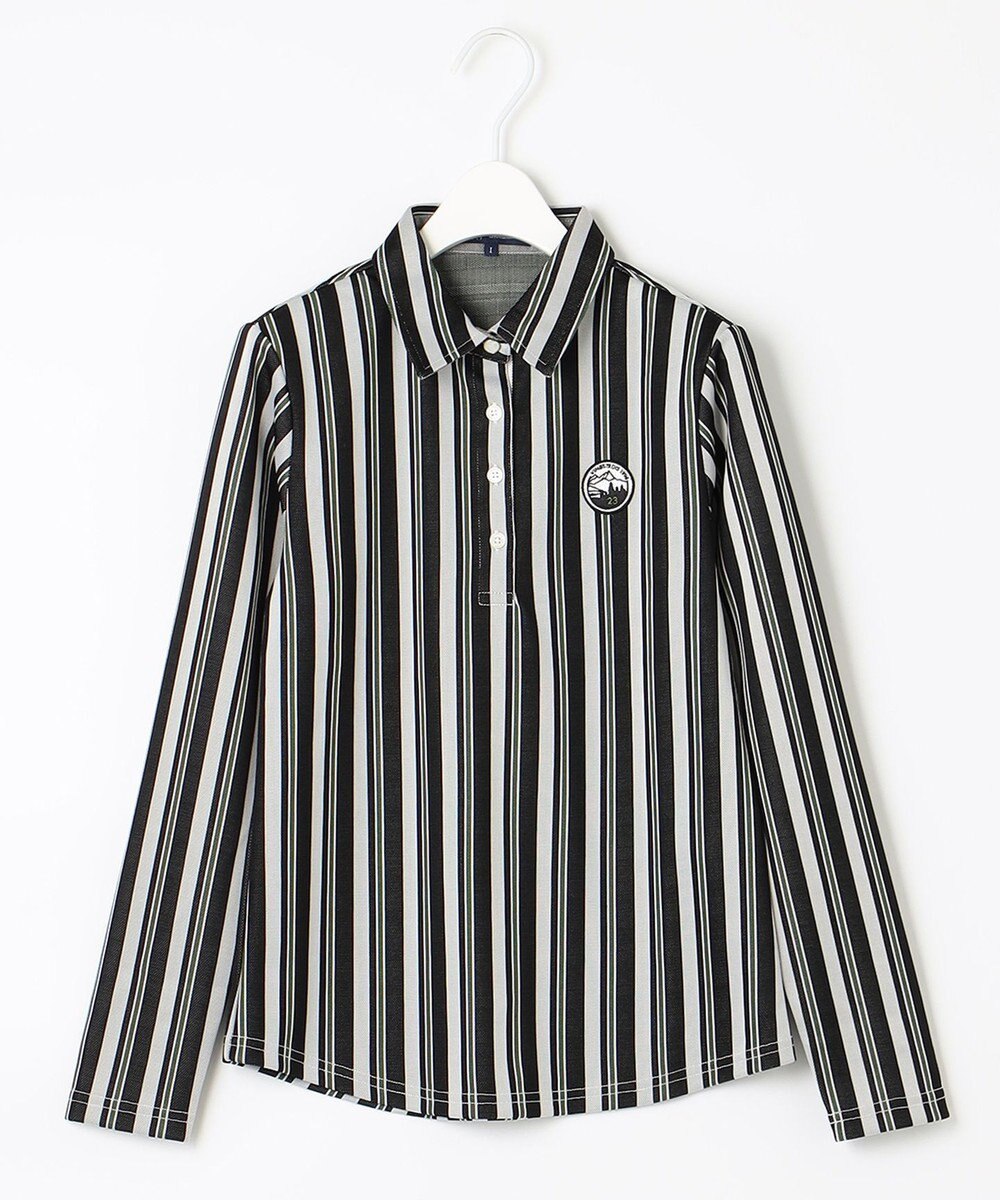 23区GOLF 【WOMEN】【吸汗速乾/ストレッチ】ストライプジャガードシャツ 