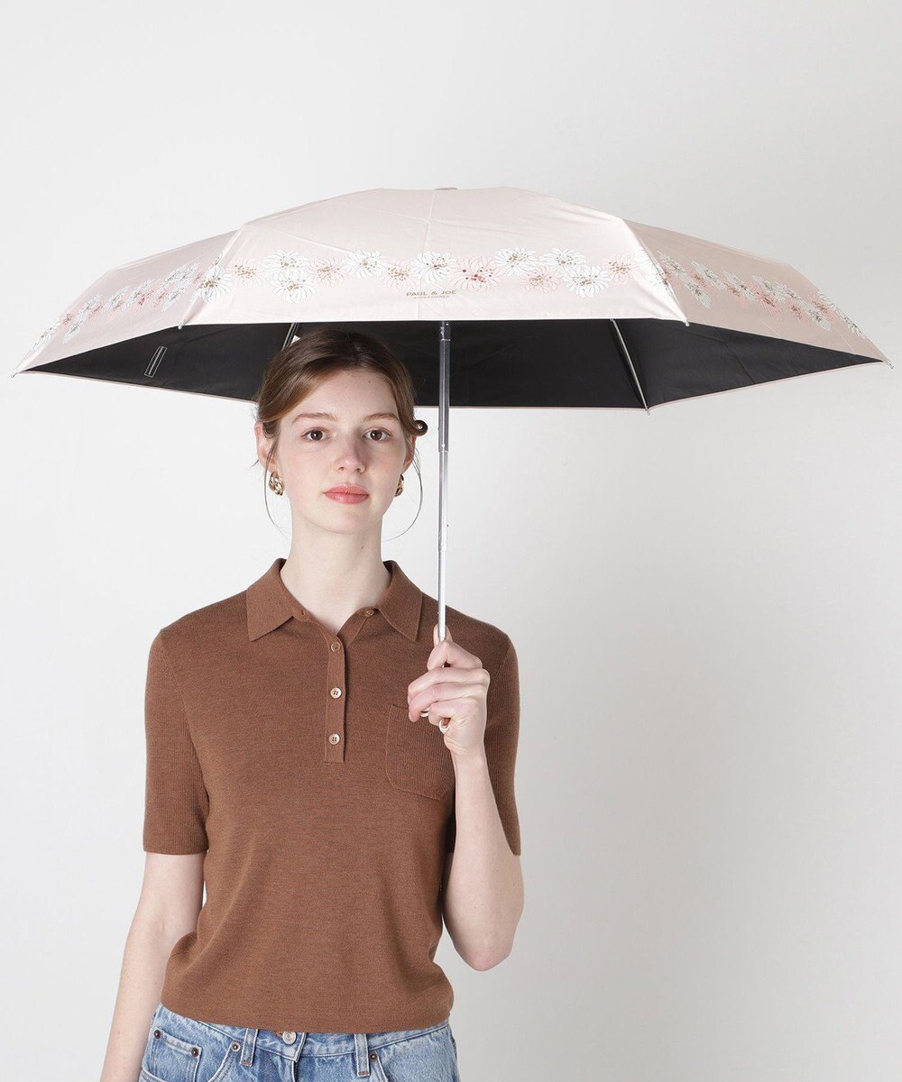 MOONBAT 【WEB限定/一級遮光99.99%】晴雨兼用折りたたみ日傘 ポール&ジョー(PAUL & JOE ACCESSOIRES)クリザンテーム/バイカラー 雨の日OK 遮熱 簡単開閉 UV 晴雨兼用 