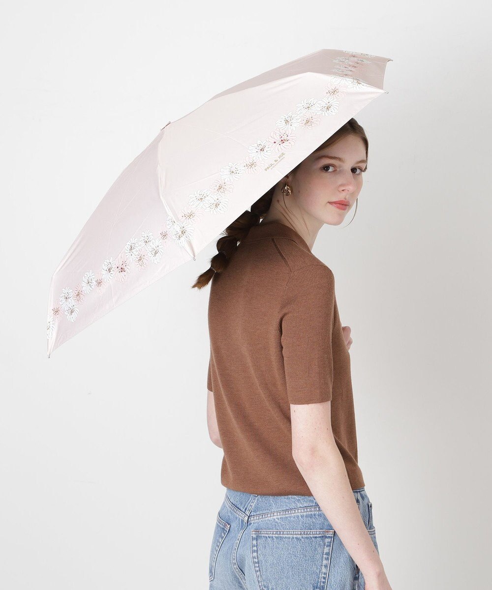 MOONBAT 【WEB限定/一級遮光99.99%】晴雨兼用折りたたみ日傘 ポール&ジョー(PAUL & JOE ACCESSOIRES)クリザンテーム/バイカラー 雨の日OK 遮熱 簡単開閉 UV 晴雨兼用 