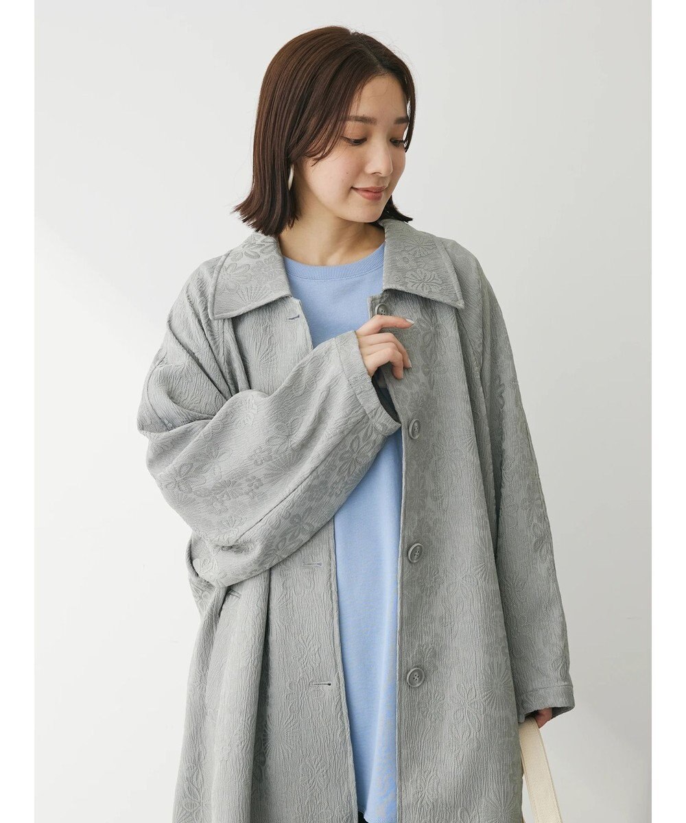 Green Parks ・ＥＬＥＮＣＡＲＥ　ＤＵＥ　ジャカードステンカラーコート 