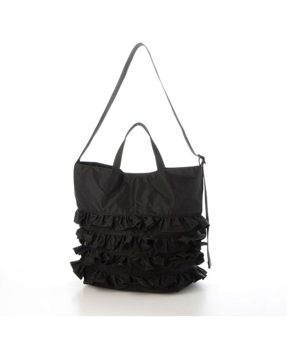 UNBILLION カシュカシュ cachecache / ナイロンフリル2wayトートバッグ 