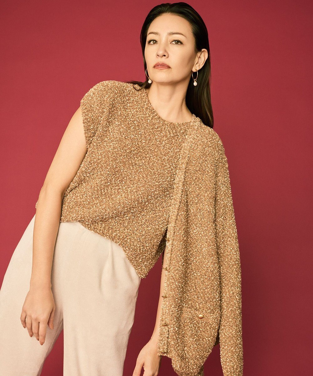 自由区 S 【カタログ掲載】ラメファンシーツイード カーディガン 